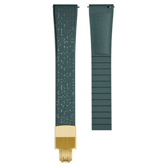 Bracelet de montre en caoutchouc Premium - Boucle Silver, Gold ou Noir