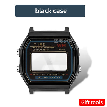 A158 169 Cassa in metallo Bracciale in acciaio inossidabile da 18mm per Caiso a159 a158 argento/nero/oro Cornice in vetro Uomo Donna Mod kit parte