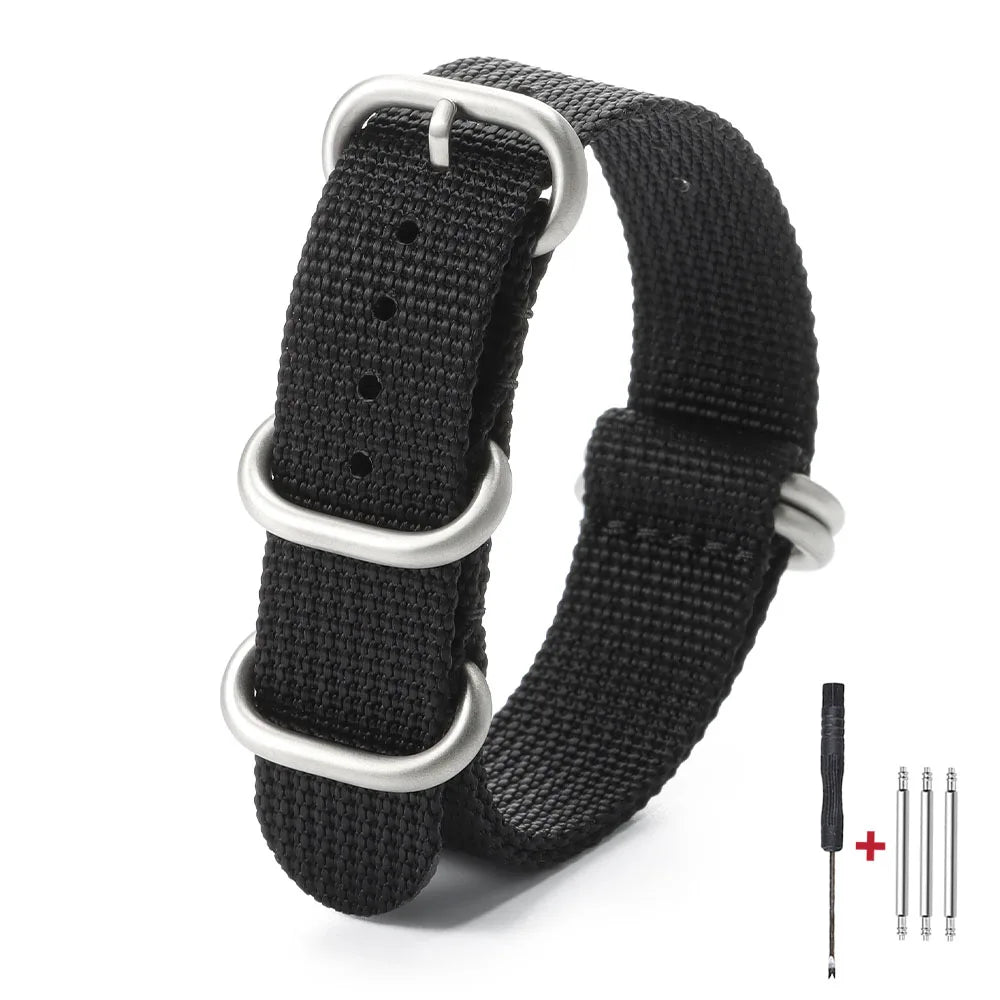Casual Military Watch Strap, Made of High Quality Nylon, for Omega 18mm 20mm 22mm, for Seiko Army Sports, Replacement Strap