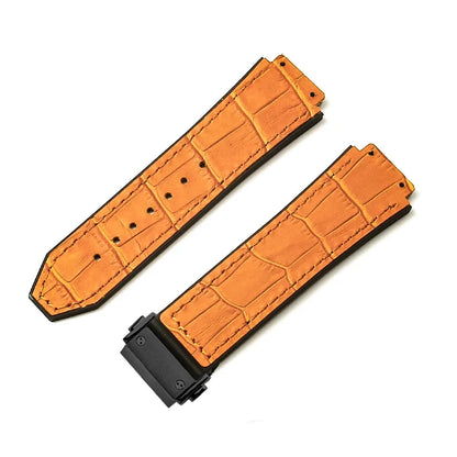 For Hublot BIGBANG Classic Fusion Leather Silicone Rubber Suede Watch Strap Dedicated Interface Lug System Band 26*19mm Bracelet