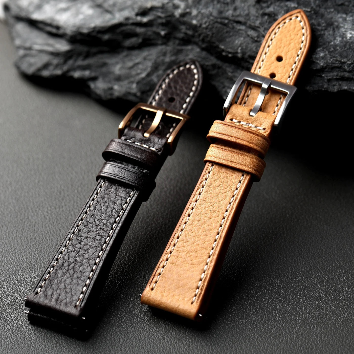Cinturino in pelle italiana fatto a mano MBOX, 18 19 20 22MM, a sgancio rapido e flessibile, in pelle bovina a strato superiore, stile vintage S/M