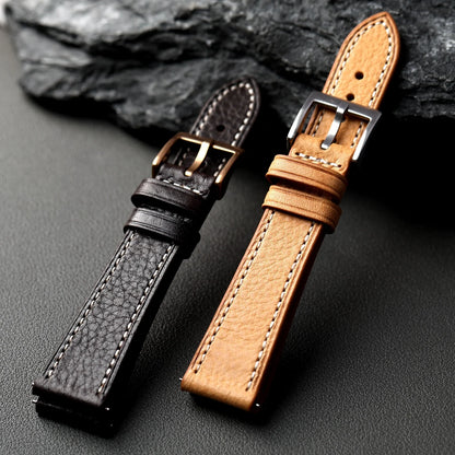 Cinturino in pelle italiana fatto a mano MBOX, 18 19 20 22MM, a sgancio rapido e flessibile, in pelle bovina a strato superiore, stile vintage S/M