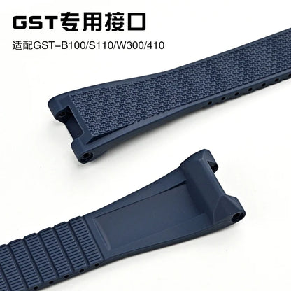 Bracelet de remplacement en Silicone liquide souple pour Casio G-SHOCK GST-B100 / GST-S110 / GST-S130 / GST-400G, bracelet de montre série G-STEEL