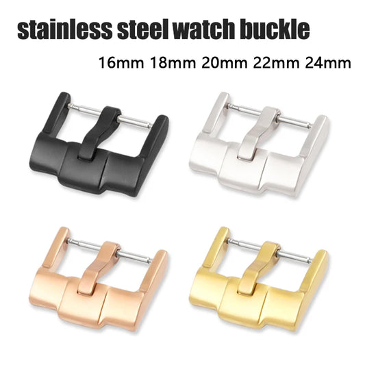 316 Stainless Steel Watch Clasp, Pin Buckle 16mm 18mm 20mm 22mm 24mm, Metal Clasp, Gold Silver Watch Band Repair Accessories