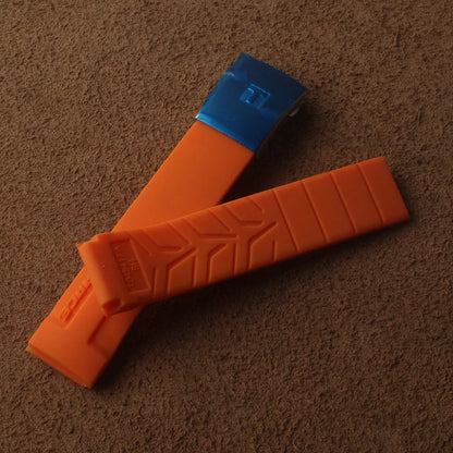 Cinturino per orologio Tissot Trace 048, in gomma e silicone, 20 mm, accessori per orologi, chiusura pieghevole, deployante, chiusura argentata per uomo e donna