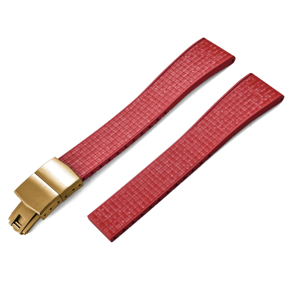 STAPELP 20mm a 22mm tutte le misure mosaico CTS FKM cinturini in caucciù per orologi Rolex Cartier IWC Omega Tuber cinturino con sgancio rapido