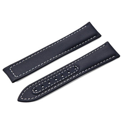 Bracelet de montre en Nylon en tissu voile, 20mm 22mm, en cuir, pour Omega Seamaster Swatch, boucle pliante, Bracelet universel