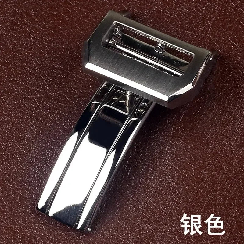 For IWC Pilots Portofino Family Stainless Steel Watch Bracelet with Folding Buckle for Men 18mm