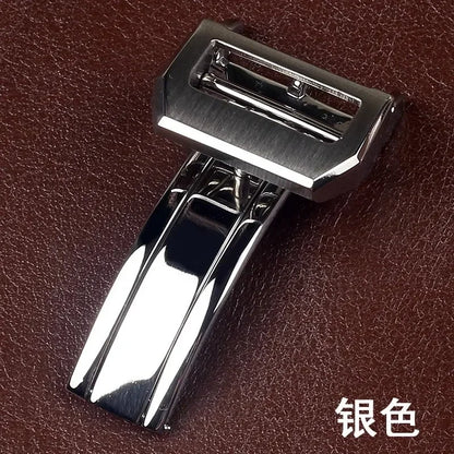 For IWC Pilots Portofino Family Stainless Steel Watch Bracelet with Folding Buckle for Men 18mm