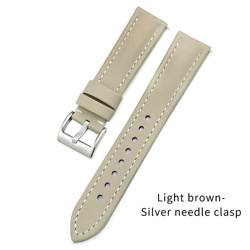 Bracelet de montre à dégagement rapide en nylon et cuir, 23mm, 24mm, 22mm, 21mm, 20mm, 19mm, 18mm, pour Blancpain Fifty Fathoms Tissot 1853