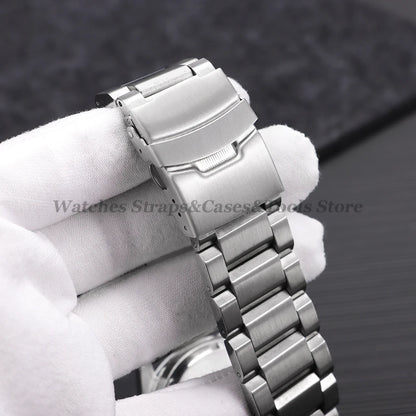 Solid 316L stainless steel watch bracelet, 18mm 20mm 22mm 24mm, for Seiko, Rolex, and Omega, luxury folding clasp bracelets