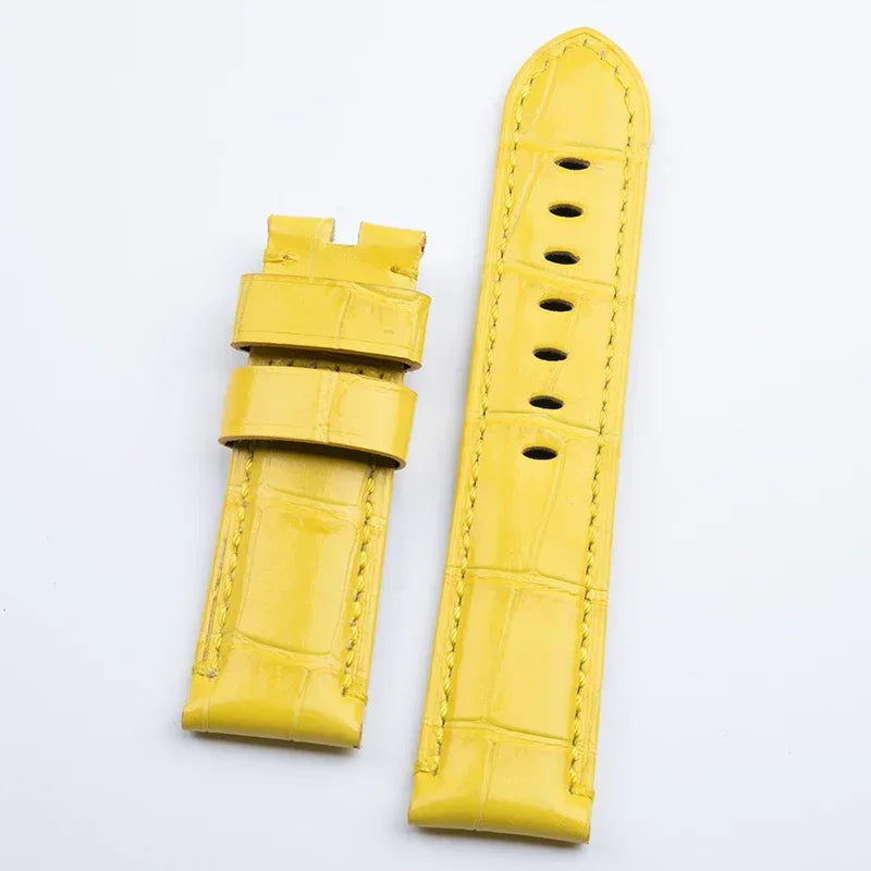 Accessoires universels, bracelet de montre en cuir de veau souple en bambou, 20/22/24mm, pour Tudor/TISSOT/Huawei/IWC/Omega, ceinture pour bracelet Panerai