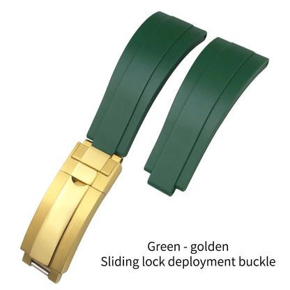 Natural Rubber Watch Strap for Rolex SUBMARINER Explorer Air King Deepsea, Soft Silicone Watch Band, High Quality, 20mm, 21mm