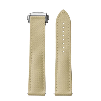 OZE Bracelet montre en Caoutchouc fluorocarbone - Surpiqures / Motif Racing - Déployante - Universel