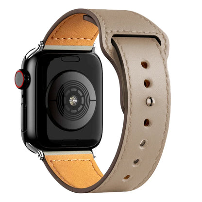 Cinturino in pelle per Apple Watch, Ultra 3, 49mm, 46mm/42mm, 41mm/45mm, 44mm, 40mm, iWatch serie 11 10 9 8 7 4 5 6 se