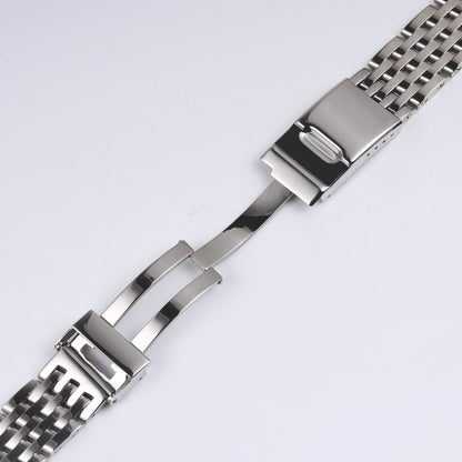 Bracelet de montre en acier inoxydable massif poli argenté, 22 24mm, pour Breitling Super Ocean Avenger, fermoir à déployement