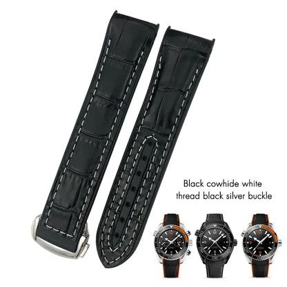 Cinturino per orologio in gomma silicone e nylon, 19mm 20mm 21mm 22mm, adatto per Longines HUAWEI GT2 Samsung MIDO Seiko SKX, cinturino per orologio sportivo