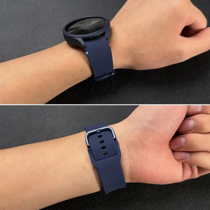 Set di 2 pezzi (cinturino e custodia) per Samsung Watch FE/7/6/5/4/5 Pro, stile punto piatto, compatibile con quadranti da 40/44/45mm, protezione anticaduta, confezione regalo