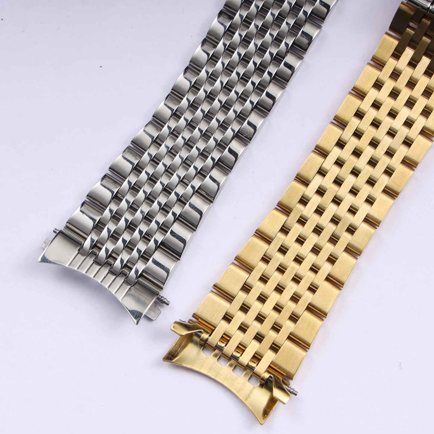 Cinturino per orologio in acciaio inossidabile massiccio con anse curve da 18/19/20 mm per Omega Seamaster De Ville, bracciale vintage retrò a maglie