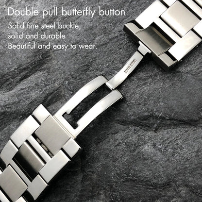 Cinturino sottile in acciaio inossidabile di alta qualità, 20mm, per Cartier Solo Santos Tank, braccialetti da uomo e donna, solido, accessori