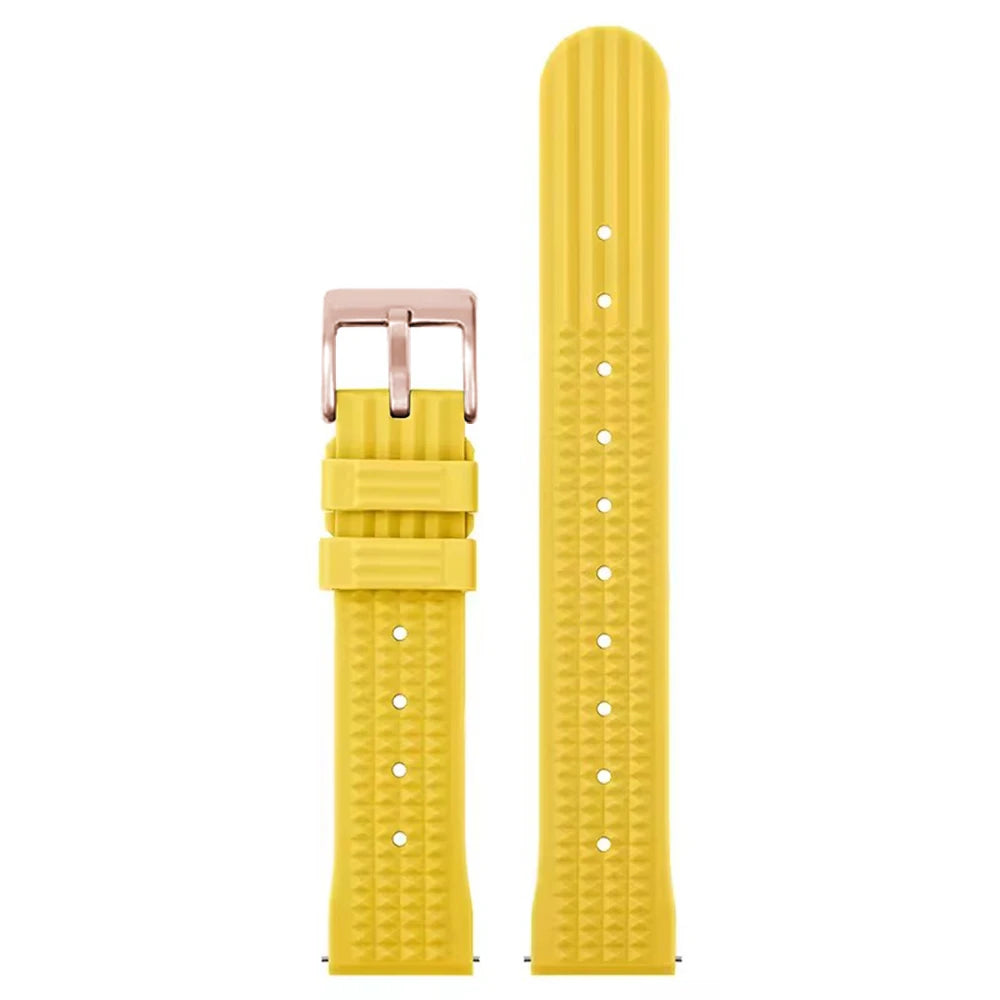 Watchdives – bracelet de montre gaufré en caoutchouc souple de qualité supérieure, 20mm 22mm, bracelet de remplacement à dégagement rapide, bandes unisexes durables en caoutchouc de Silicone