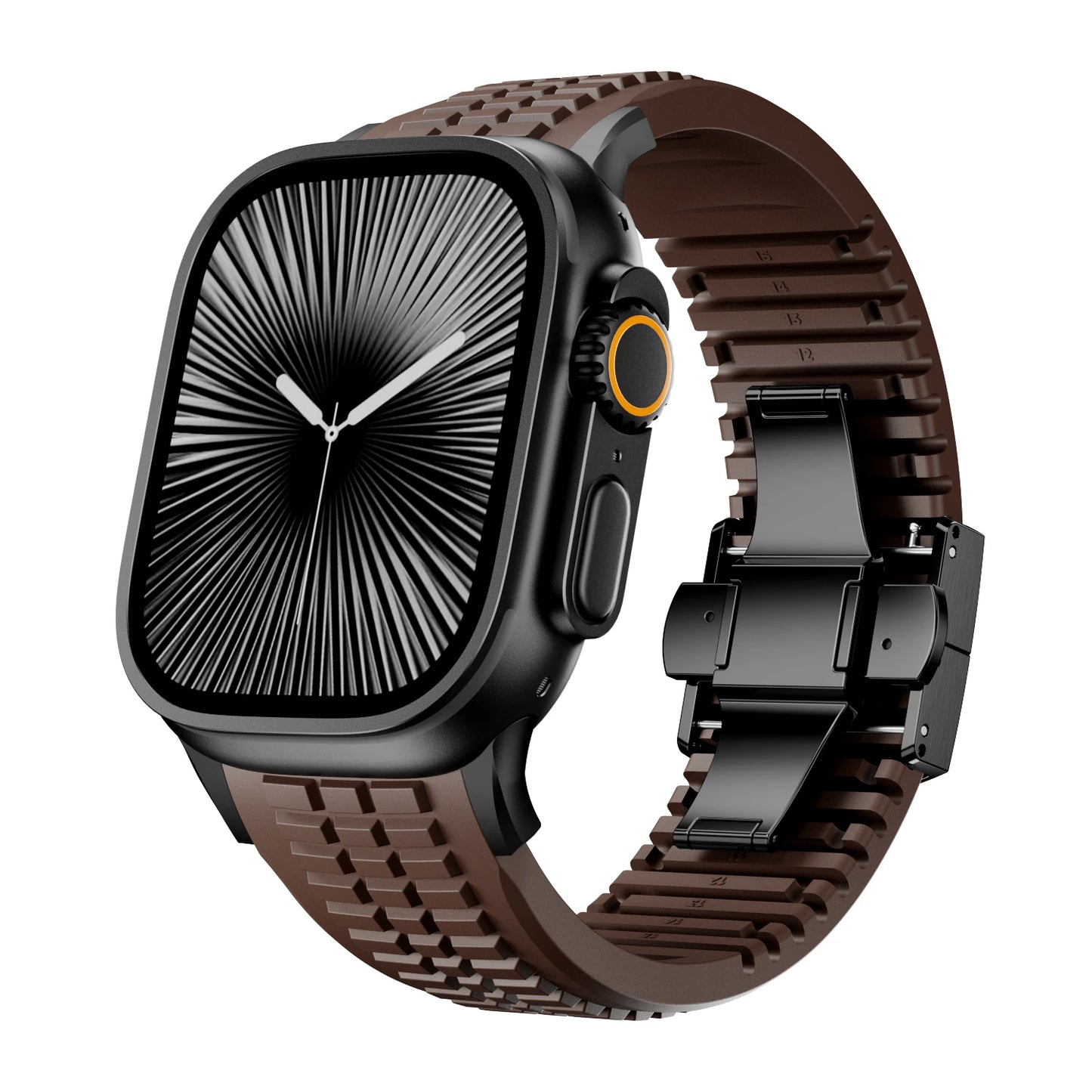 Bracelet de sport en Silicone pour Apple Watch Ultra 3/2, 49mm 46mm 45mm 44mm, Bracelet en métal de luxe pour iWatch série 11 10 9 8 7 Se
