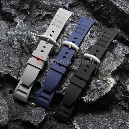 Bracelet en caoutchouc silicone respirant 20 mm 22 mm pour hommes et femmes, à libération rapide, étanche, pour plongée et sport, bracelet de remplacement pour montre