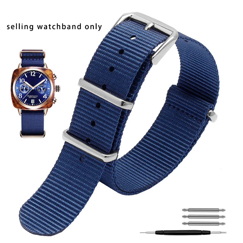 High-quality universal waterproof nylon watch strap, Water mesurost, outdoor, Briston SeATM DW, SeaghydrCitizen, JO18, 20mm