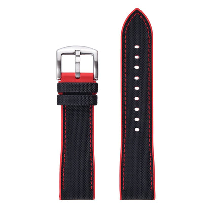 Bracelets de montre FKM en cuir hybride de qualité supérieure, 20mm 22mm, en caoutchouc fluoré FPM, étanche, unisexe pour chaque marque de montres de plongée
