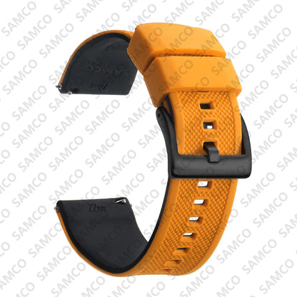 Bracelet de montre en Silicone de qualité supérieure, 18mm 20mm 22mm, à dégagement rapide, en caoutchouc, de remplacement