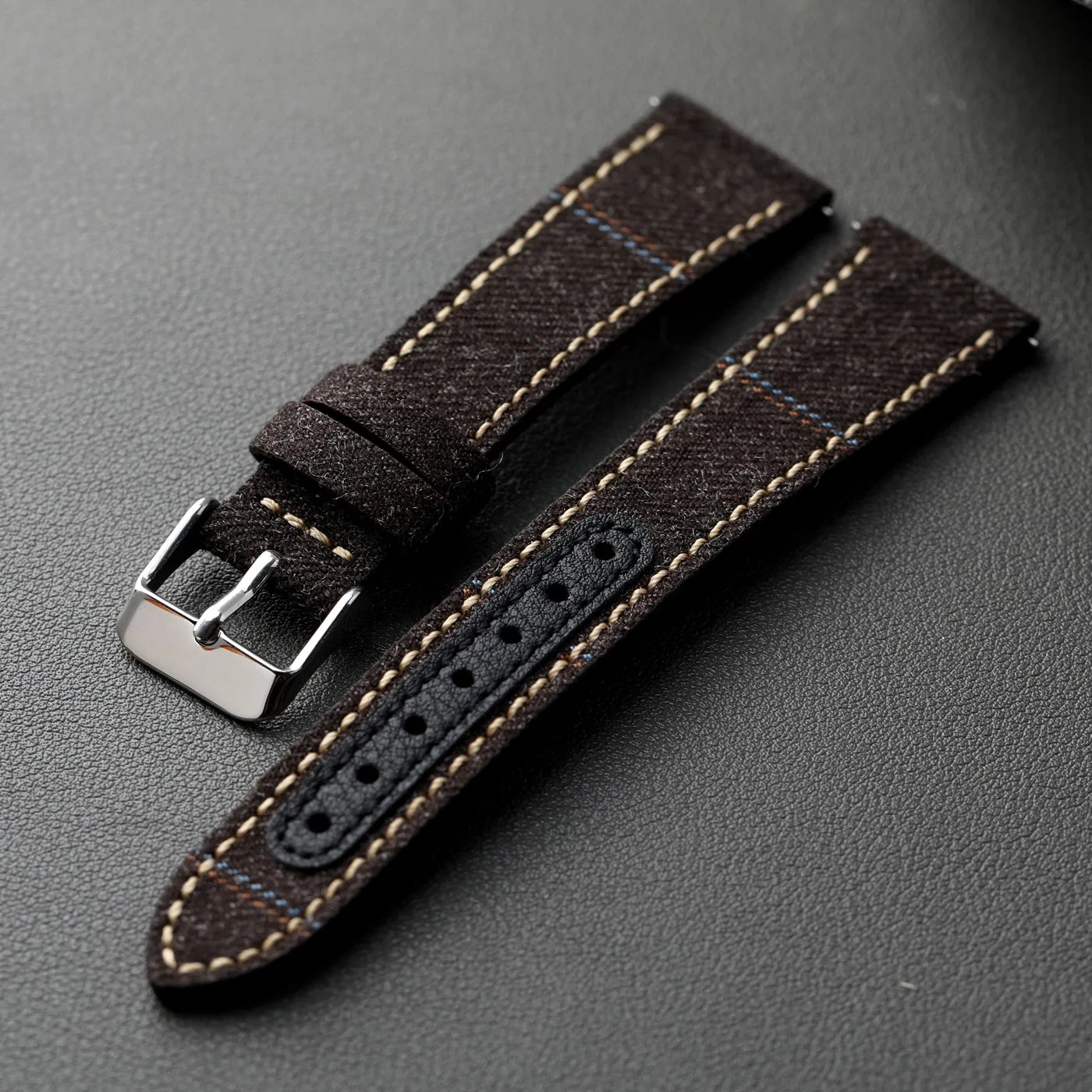 Handmade Formal Soft Quick Release Retro Style Men's Leather Watch Strap 18 19 20 21 22MM