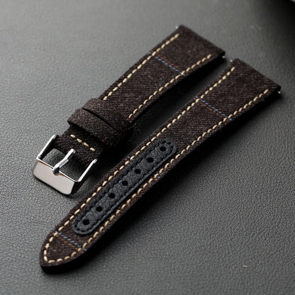 Handmade Formal Soft Quick Release Retro Style Men's Leather Watch Strap 18 19 20 21 22MM
