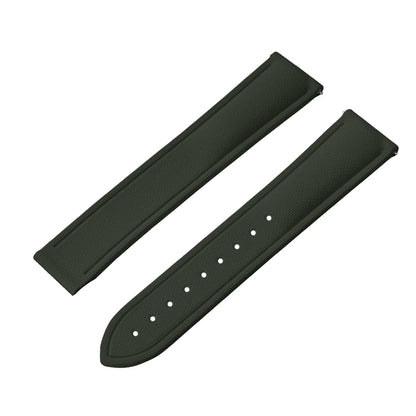 Bracelet de montre déployant de sport à motif tissé de haute qualité, 20mm 21mm 22mm, bracelet de montre en caoutchouc FKM