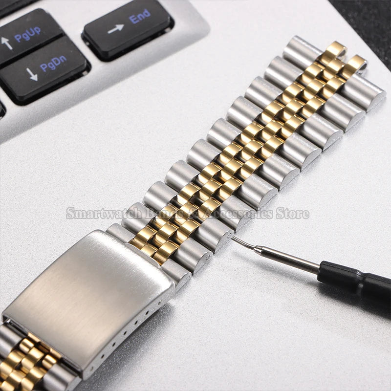 Bracelet de montre en métal à extrémité incurvée, 13/17/18/19/20/21/22mm, pour Rolex pour DATEJUST, Bracelet de luxe pour hommes jubilé