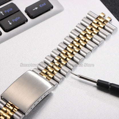Bracelet de montre en métal à extrémité incurvée, 13/17/18/19/20/21/22mm, pour Rolex pour DATEJUST, Bracelet de luxe pour hommes jubilé