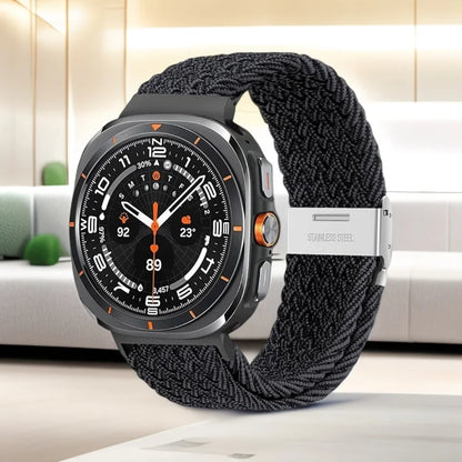 1 pezzo cinturino intrecciato elastico in Nylon per Samsung Galaxy Watch 8 Classic 46mm/Ultra 47MM fibbia in metallo per Samsung Galaxy Watch8
