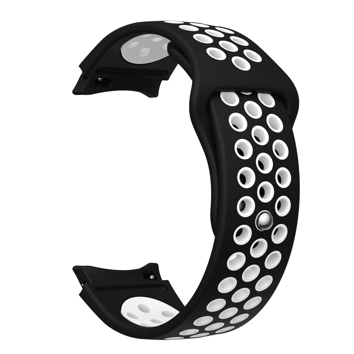 Sport-Uhrenarmband aus Silikon mit atmungsaktiven Löchern, zweifarbig, für Samsung Galaxy Watch 7/FE/6/5/4, atmungsaktives Sport-Design