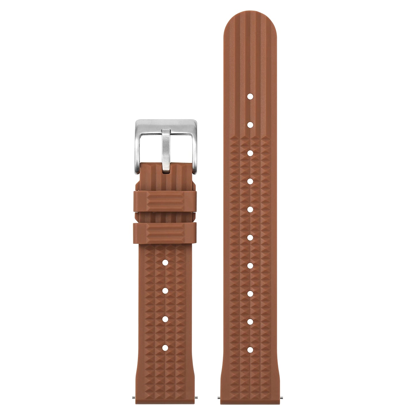 FKM bracelet de montre gaufré en caoutchouc 20mm 22mm bracelet en caoutchouc fluoré plongeur universel étanche confortable sport bracelets de montre à dégagement rapide