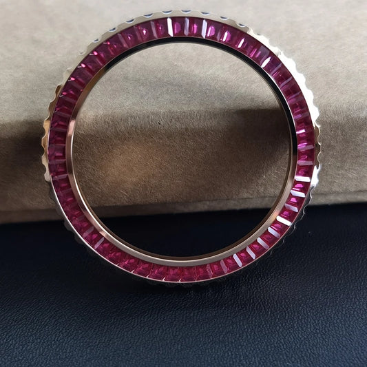 Accessoires de montre pour Seiko SKX007/009/SKXA35/SKX171, nouvelle série 5 SRPD, lunette en acier cristal or rose