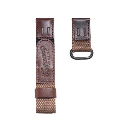 Men's Genuine Leather and Nylon Watch Strap, Quick Release, 20mm, 22mm