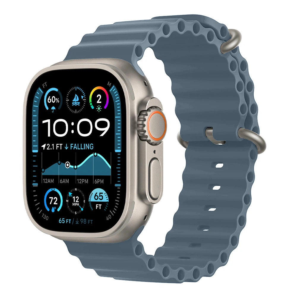 Bracelet Ocean pour Apple Watch Ultra 3 2, 49mm 46mm 44mm 40mm 45mm 41mm 42mm, Correa Bracelet iWatch Series 11 10 9 SE 8 7 6 5 4