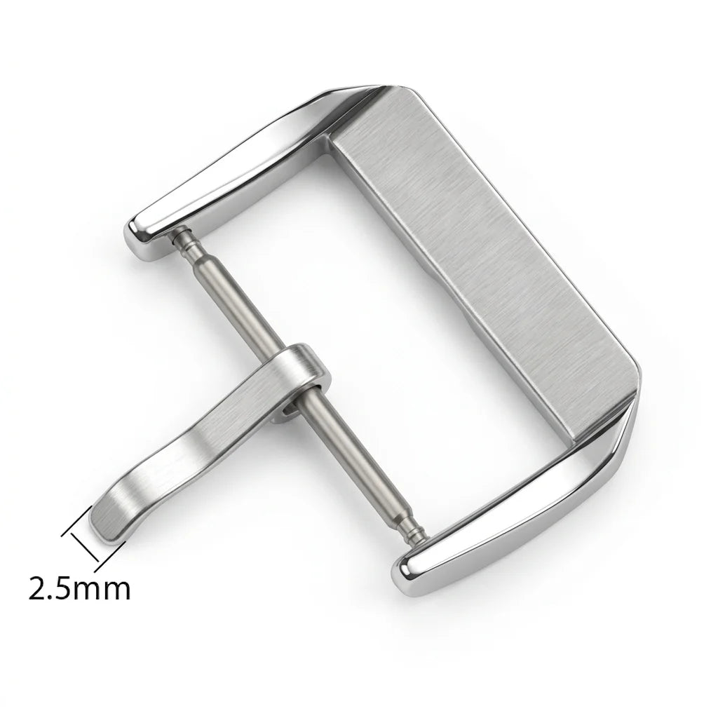 Stainless Steel Watch Band Buckle, 20 Pcs Brushed Middle Clasp, Silver Gold Black Watch Accessories 16 18 20 22mm Wholesale