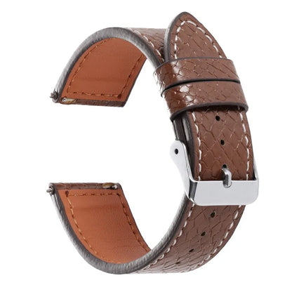 Bracelet de montre vert, noir, marron 20mm 22mm en cuir de serpent avec boucle métallique noire et dorée, ultra-fin, pour affaires