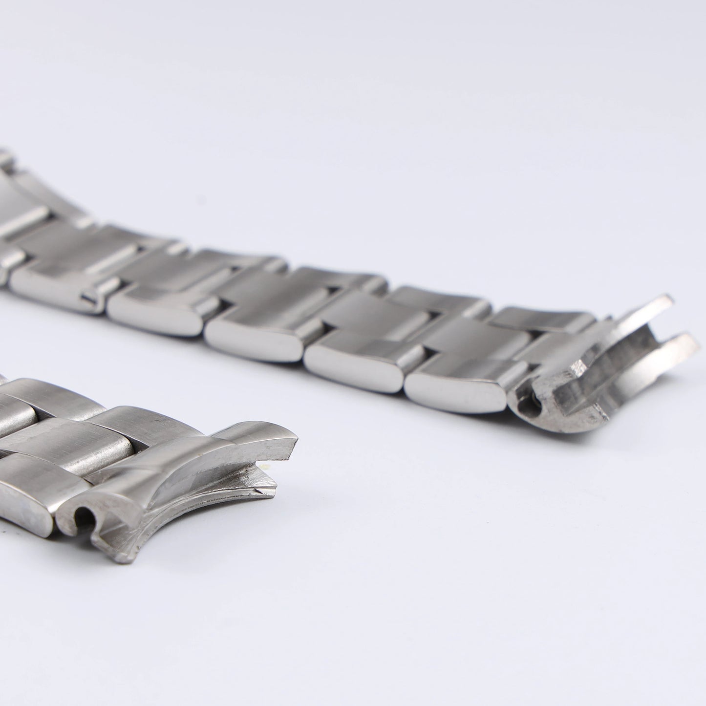 Bracelet de montre en acier inoxydable massif, argent noir, 20mm 21mm, pour boîtier NH35 Rolex Submariner Daytona, extrémité courbe, bracelet en métal