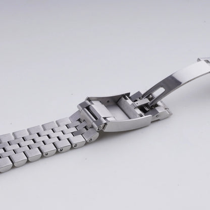 Cinturino per Black Bay 41/Black Bay 58, 20 mm 22 mm, bracciale di lusso in acciaio argentato con estremità ricurve, chiusura Oyster