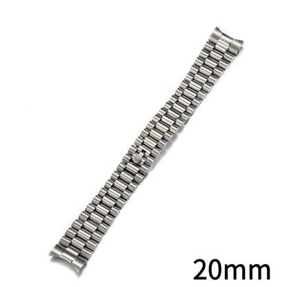 Bracelet de montre 20mm, extrémité incurvée, adapté au bracelet de montre Rolex en acier inoxydable 316L, président en acier inoxydable massif