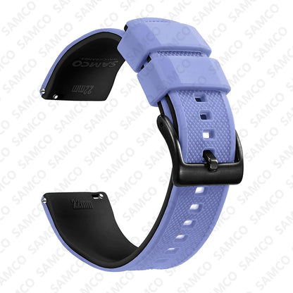 Bracelet de montre en Silicone de qualité supérieure, 18mm 20mm 22mm, à dégagement rapide, en caoutchouc, de remplacement