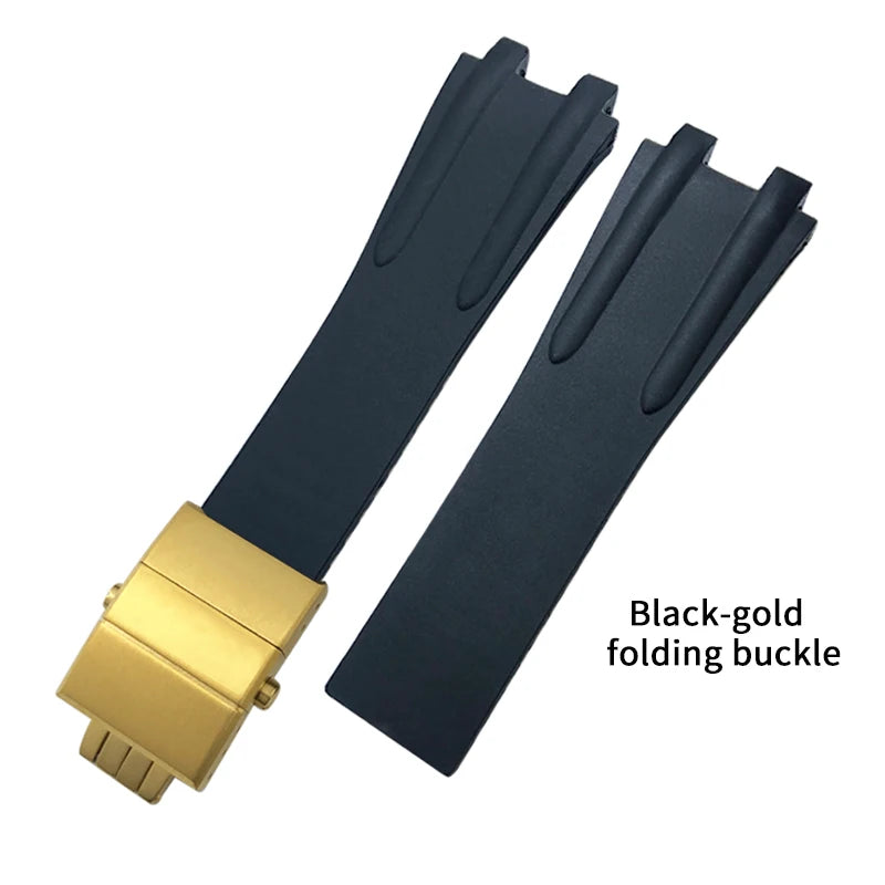 Bracelet de montre en caoutchouc de Silicone 26mm x 20mm, adapté à Ulysse Nardin, noir, bleu, marron, étanche, boucle pliante en acier, outils de poignet