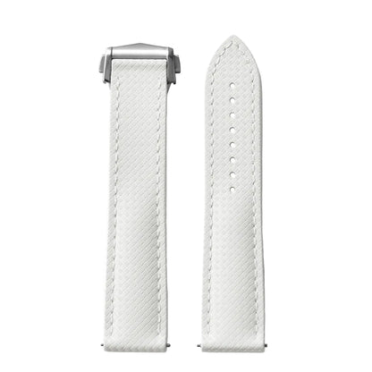 OZE Bracelet montre en Caoutchouc fluorocarbone - Surpiqures / Motif Racing - Déployante - Universel