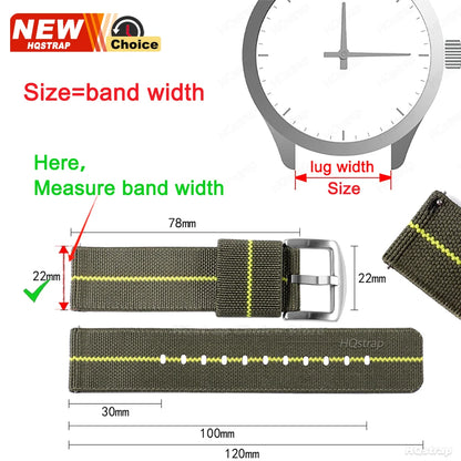 Nuovo cinturino per orologio elastico in nylon intrecciato, 18mm 20mm 22mm, universale, a sgancio rapido, per orologio militare, braccialetto per donne e uomini